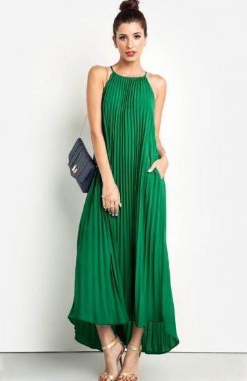 Suknelė be rankovių Idella, žalia