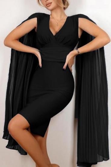 Marseila Slim Fit elegantiška mini suknelė, juoda