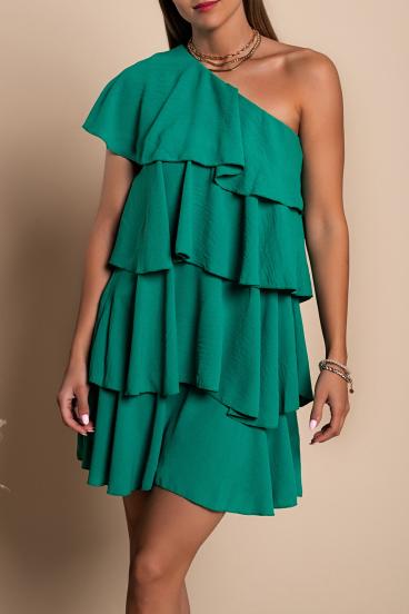 Elegantiška mini suknelė su raukiniais "LIONA", žalia
