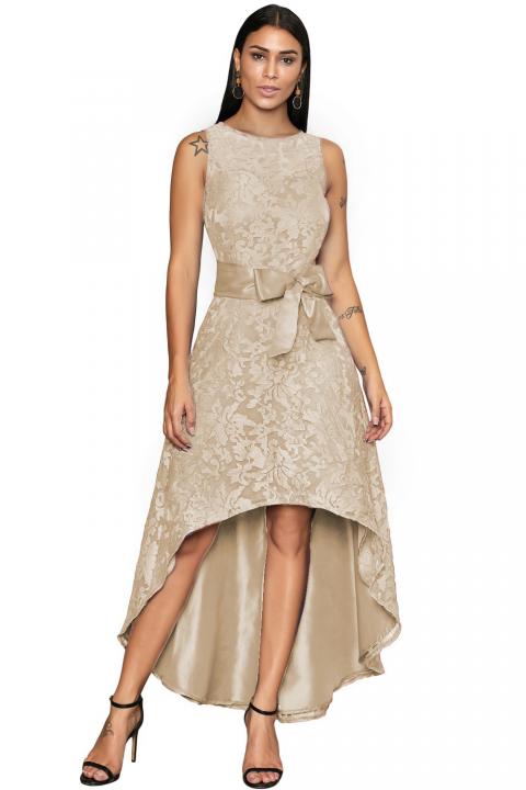 Elegantiška mini suknelė su gražiais nėriniais ''Suzan'', smėlio spalvos