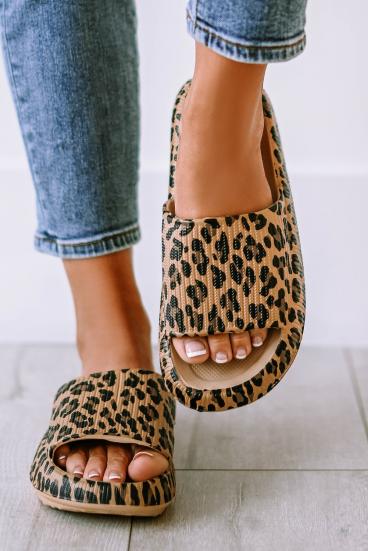 Leopardo rašto sandalai, leopardas