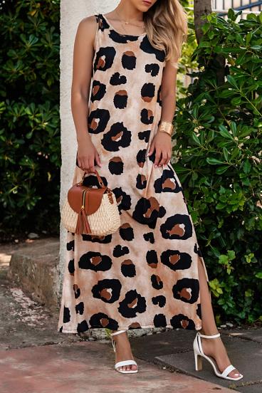 Ilga leopardo rašto suknelė, leopardas
