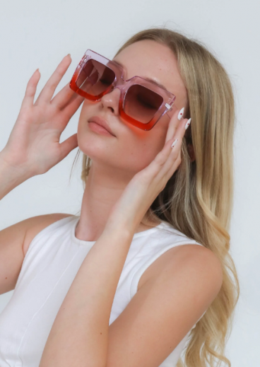 Madingi akiniai nuo saulės, ART2171, oranžiniai