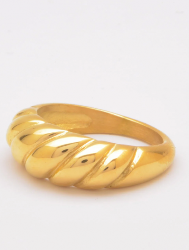 Elegantiškas žiedas, ART544, aukso spalvos