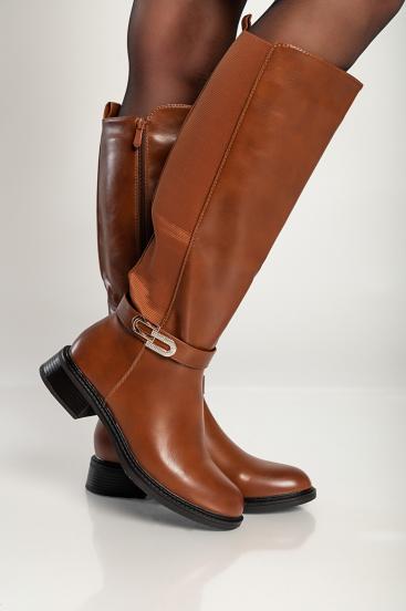 Elegantiški dirbtinės odos batai, SA6232, kupranugarių spalvos