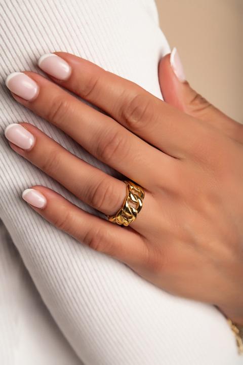 Elegantiškas žiedas, ART2110, aukso spalvos