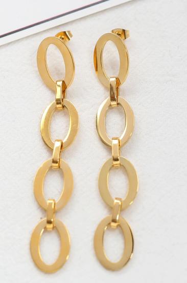 Elegantiški auskarai, ART2115, auksiniai