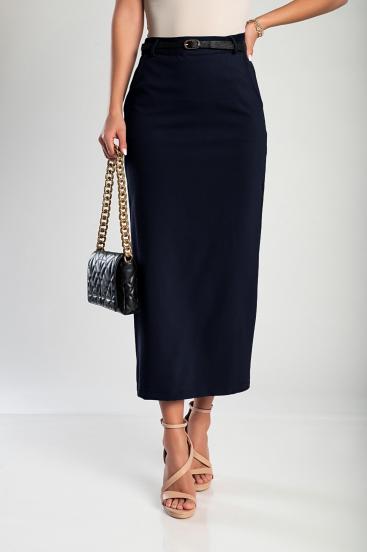 Elegantiškas midi sijonas, mėlynas