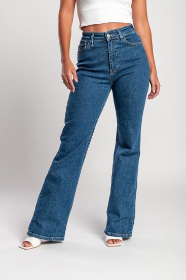 "Luxe jeans" Aukštu liemeniu, itin tamprūs platėjantys džinsai