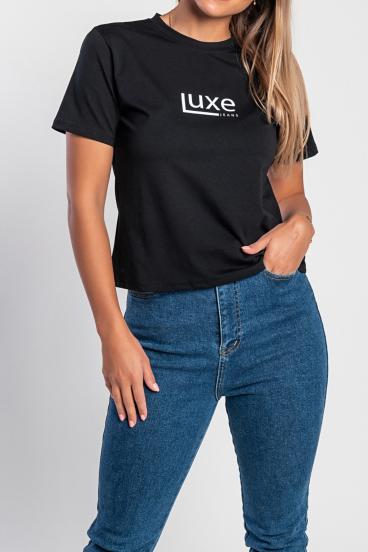 "Luxe-jeans" 40K medvilnės marškinėliai su logotipu
