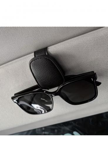 Praktiškas akinių laikiklis su magnetiniu užsegimu automobiliui prie saulės skydelio